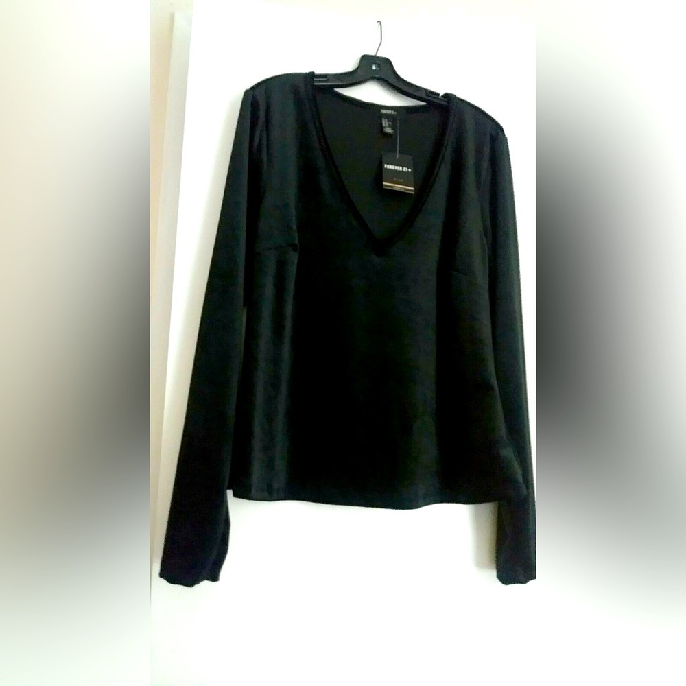 Forever 21 black long sleeve top 2X